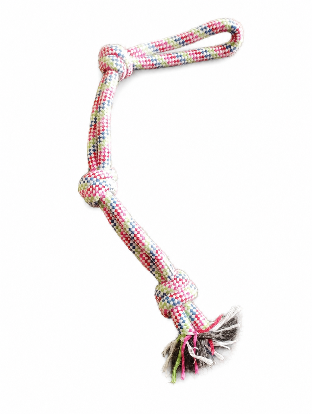 Dubbel touw rood- groen 50cm