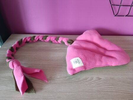 Fleece hondenspeeltje Yoshi roos-bruin