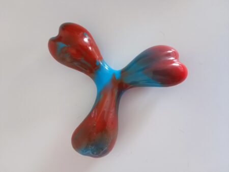 Kauwbot blauw-rood Rund