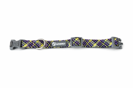 Waopet Halsband Fluogeel-Paars S